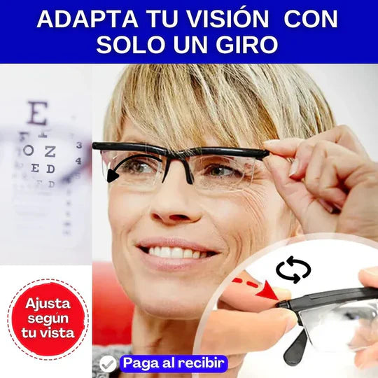 Gafas de enfoque ajustable para visión cercana y lejana